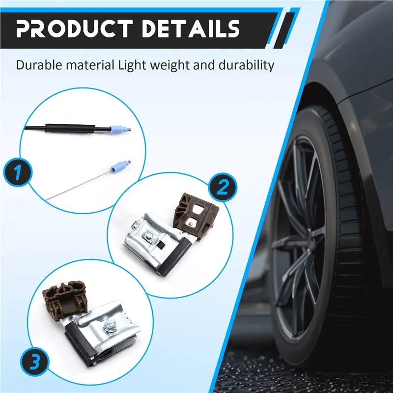 

A82M-For VW Jetta Bora Golf Mk4 Metal Slider& Wire Harness Window Regulator Replacement Part