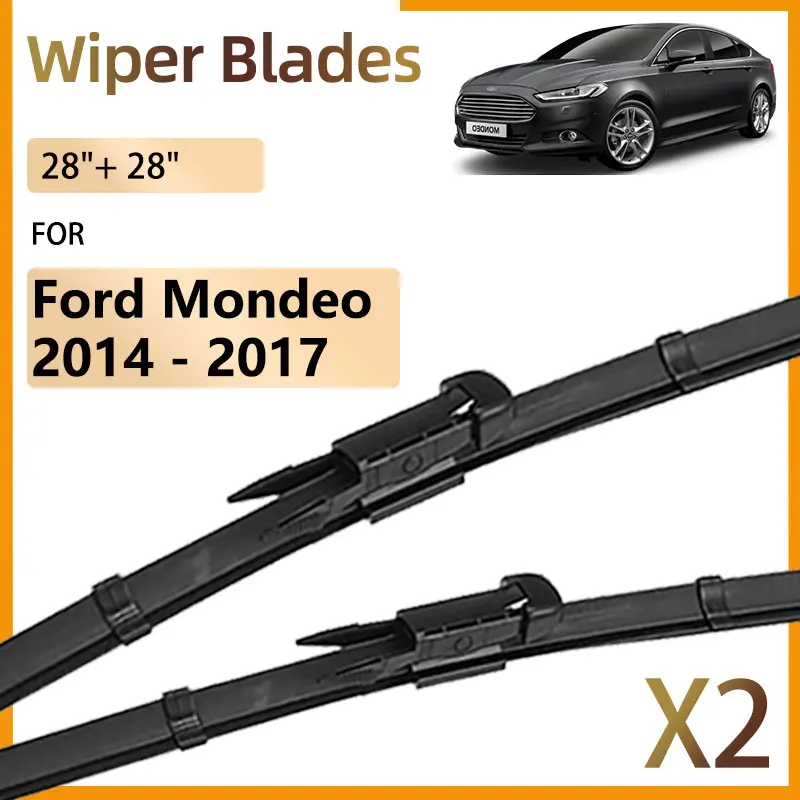 

Front Rear Wiper Blades For Ford Mondeo MK4 5 Fusion 2017 2016 2015 2014 Accessories Car Windscreen Windshield Cleaning Brushes