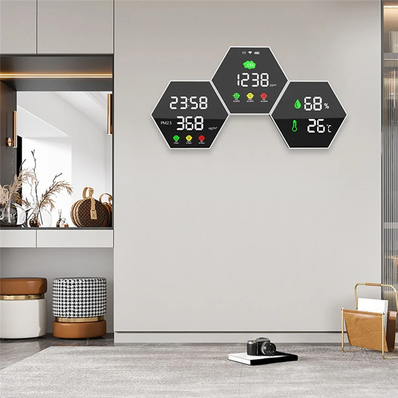 

-A14E Air Quality Detector Monitor Indoor Tester Carbon Dioxide Sensor Wall-Mounted Co2 Detector Carbon Dioxide Monitor