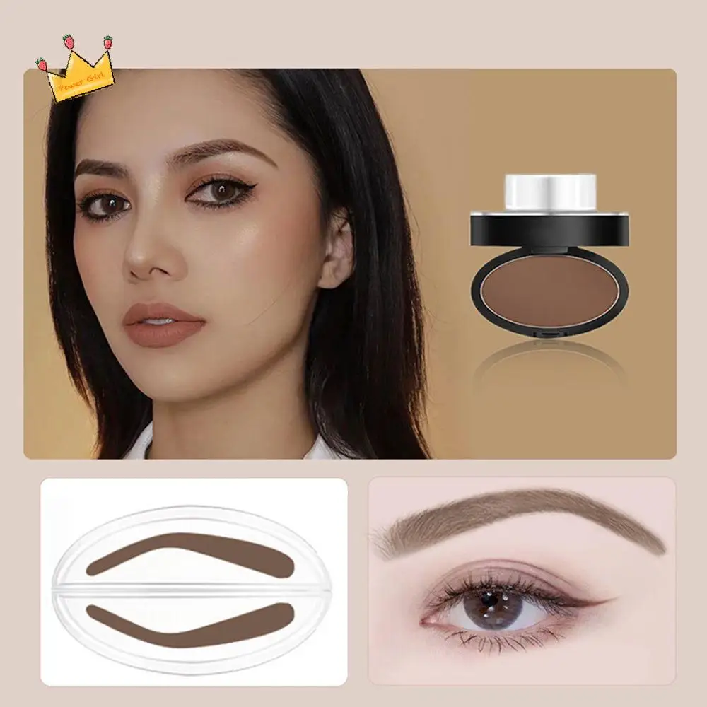 Outils de Maquillage Professionnels Durables et Imperméables en 3 Secondes, Poudre à Sourcils avec Tampon, Artefact de Grive, Teinte