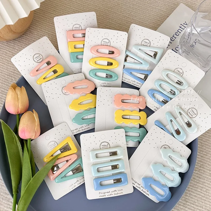 

Hair Clip Mini Candy Color Gradient Side Fringe Forehead Baby Hair for Women Girls Cute Resin Lightweight Durable Collection