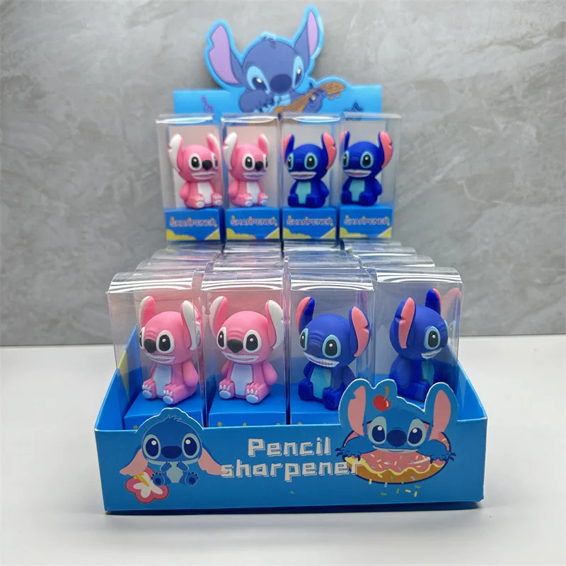 Kawaii Stitch Pencil Hole Pencil Sharpener Cutting Stationery Multifunctiona Office Kids Student Learning Tools School Supplies