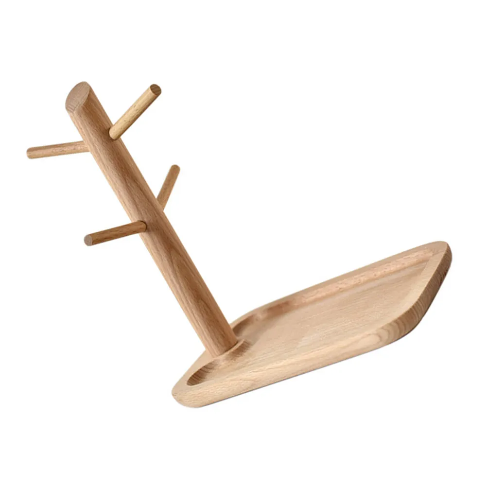 

Деревянная подставка-органайзер для украшений: поднос для колье, колец, ключей, кристаллов, декоративный многофункциональный органайзер для прихожей и туалетного столика