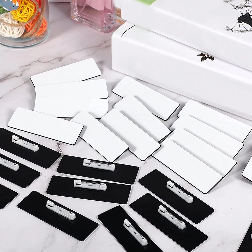 

16 шт. персонализированных именных бейджей, пустые идентификационные бирки для работы, настраиваемые именные таблички, металлические значки с креплением на булавке для офисных работников и студентов