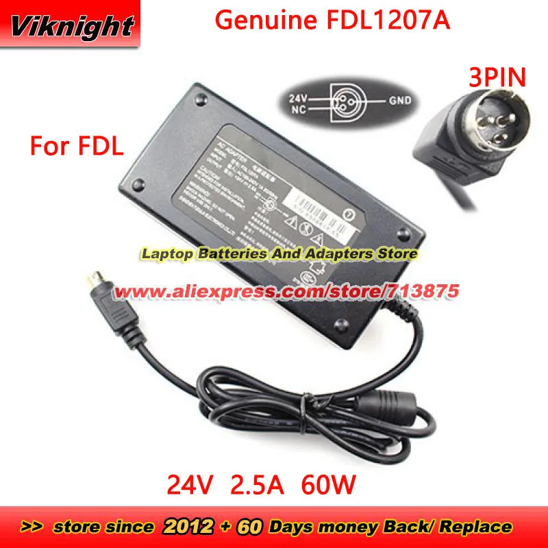 

Оригинальный адаптер переменного тока FDL1207A 6986618 -5S 24V 2.5A 60W FDL PRL0602U-24 для принтера TYSSO PRP300 POS80Gx PX700 EPSON TM88 с 3 контактами