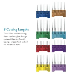 Replacement Metal Guide Combs Set For Wahl Professional Animal Pet/Dog Clipper Arco,Bravura,Chromado,Creativa,Figura,Motion