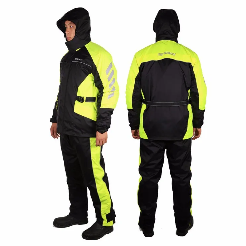 

Хорошее качество, водонепроницаемое мотоциклетное фотопальто, мужской Светоотражающий Комплект для езды на открытом воздухе и гонок, брюки, светоотражающий дождевик