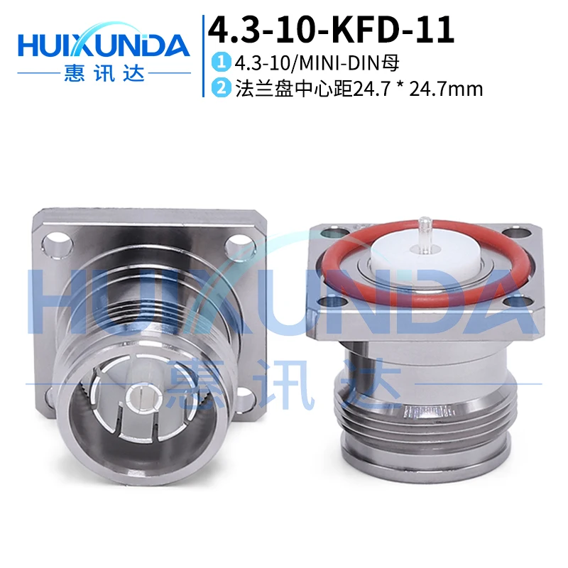 

4.3-10-KFD-11 4.3-10 female electroplated binary alloy flange connector 4310-KFD