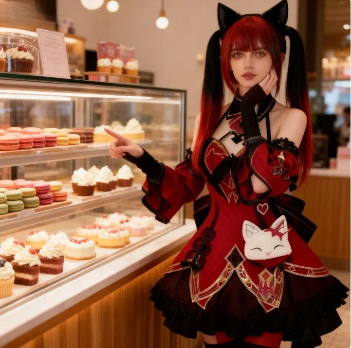 

Anime Hanabi Game Cosplay Honkai: Star Rail A Full Set of Cute Gothic Female Cosplay Costumes with Wigs for Various Changes