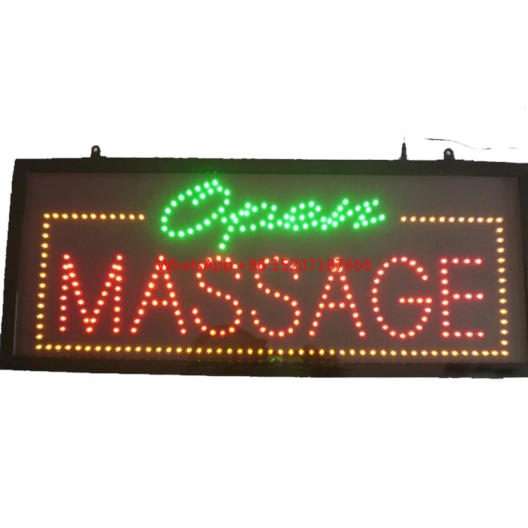 Massagem LED Signboard para Negócios, Factory Made, Novo