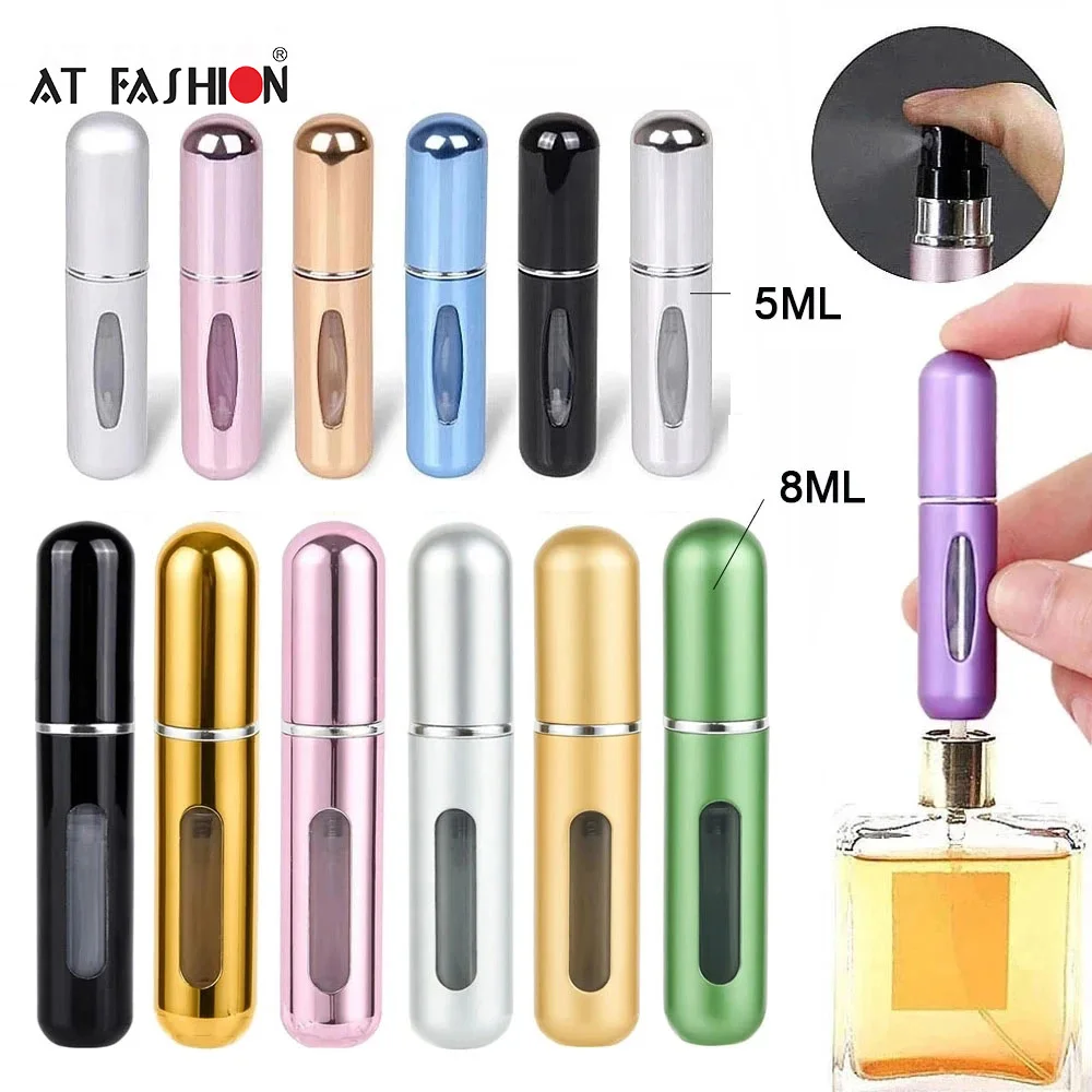 5/8ml Mini Perfume Spray Bottle Portable Refillable Aluminum Atomizer Bottle Container Perfume Refill Travel Cosmetic Tool