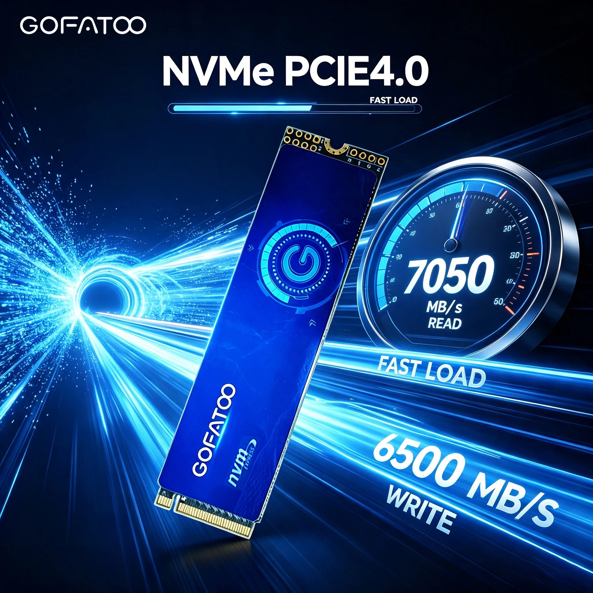 GOFATOO M.2 NVMe PCIe4.0×4 2280 SSD Up to 7000MB/s  Solid State Drive 512GB 1TB 2TB For Laptop Desktop PS5 Computer Components