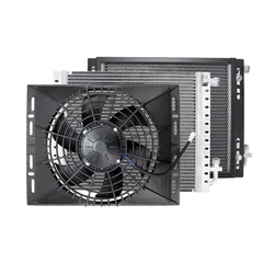 Universal Condenser Radiator Cooling Fan Set 120W 14''x18'' with Radiator Net for Vintage Car Hot Rod Radiator AC Conditioner