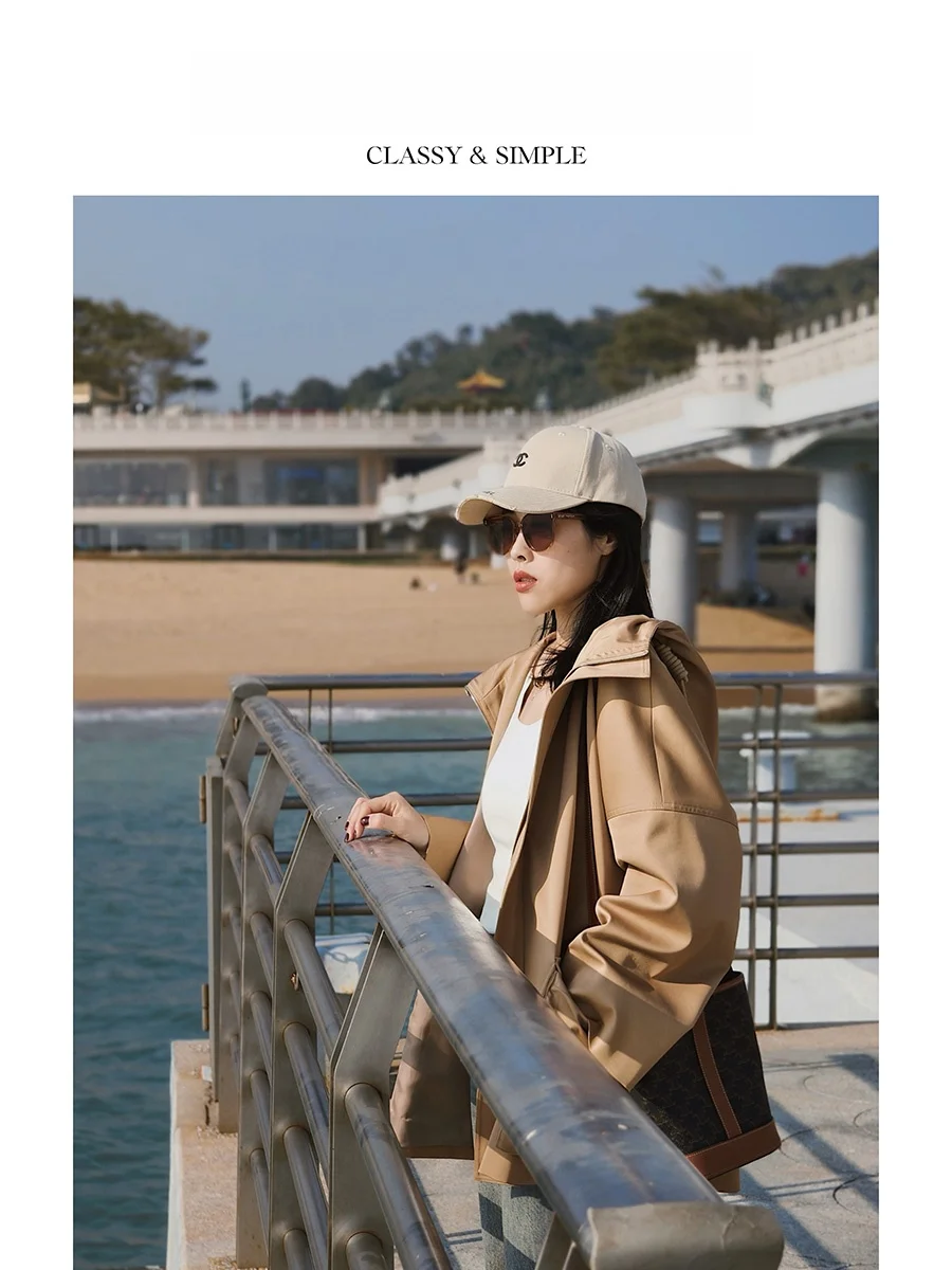 

Duetto Acetate Wool Heavyweight Hooded Mid-Length Coat Ches Patterned Briti Sle Commute Loose Fit Polyester Fiber