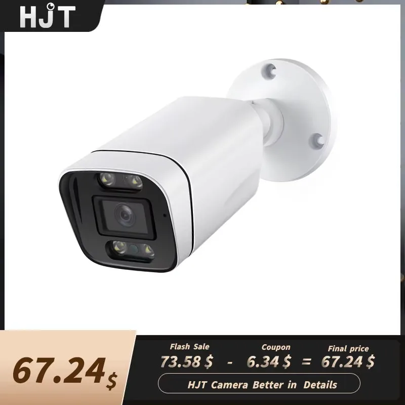 

HJT 5MP POE/Wifi IP Camera SO-NY IMX335 4G Camer Two-way Audio Outdoor Waterproof Infrared Night Vision Security Camera Camhi
