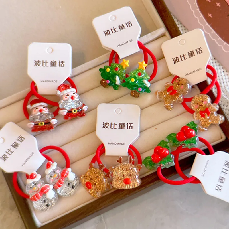 2025 Pinzas navideñas para el cabello, pinzas BB para niños pequeños, diseño de árbol de muñeco de nieve de Papá Noel, accesorios para el cabello, diademas festivas para bebés