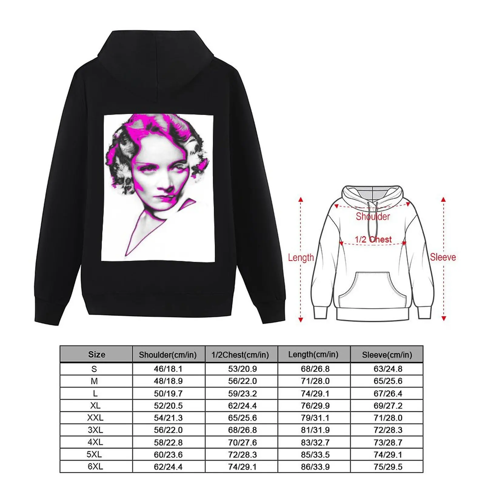 ملابس Marlène Dietrich in the Pink Hoodie للرجال على الطراز الكوري وسترة الخريف للرجال بقلنسوة يابانية