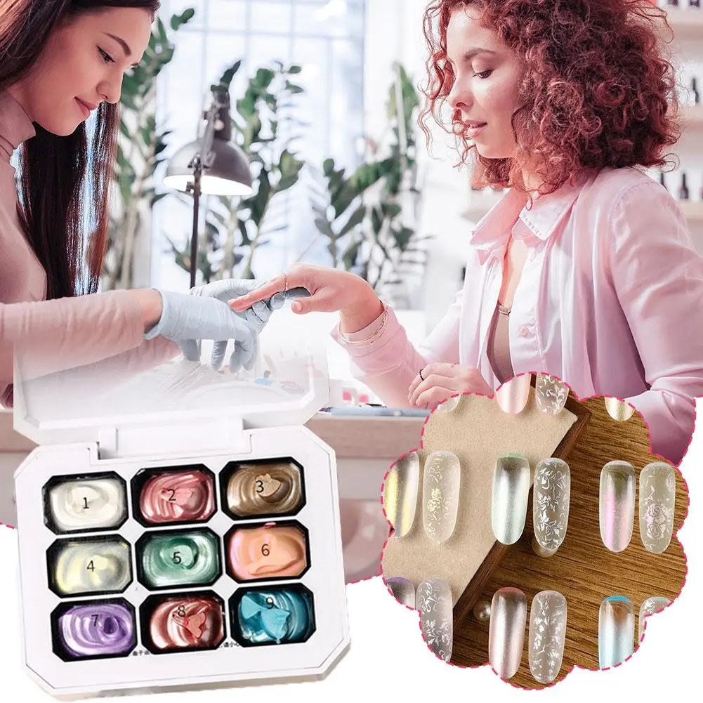 Gel à ongles à neuf grilles, couleur unie, Blush, dégradé saturé, sans lavage, nouvelle colle à ongles, poudre à tremper, outil de manucure, 2025