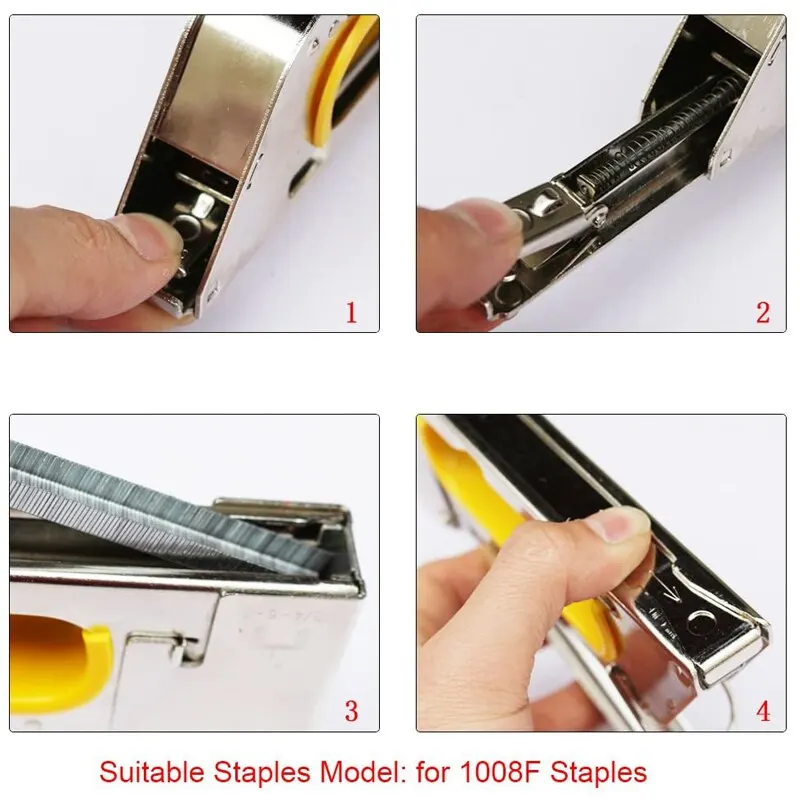 3 IN 1 Heavy Duty Staple Gun For DIY Home Decoration Furniture Wood Frame Stapler Multitool Manual Nail Gun
