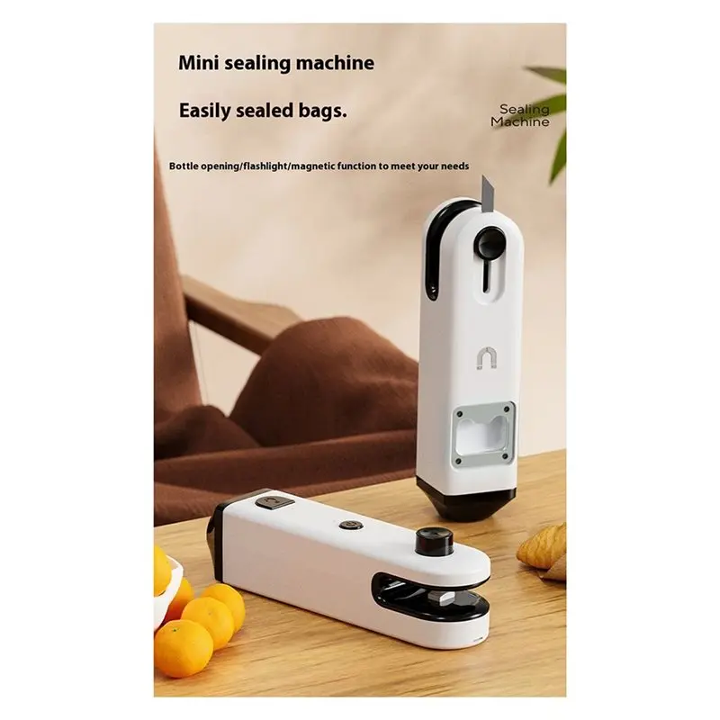 B45CLXY 5-In-1 Household Mini Sealing Machine Usb Charging Multi-Function Sealing Machine Cutting Sealing Dual-Purpose Heating