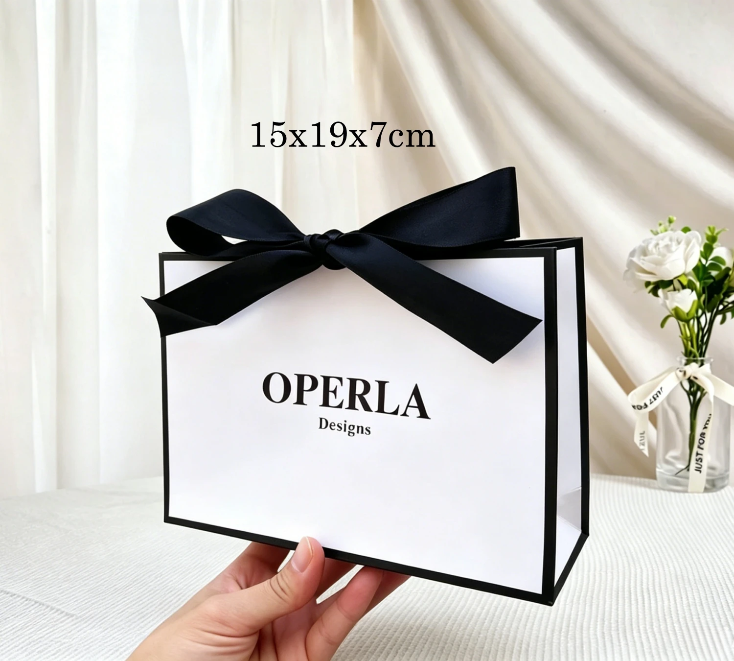10 Stück benutzer definierte Logo Geschenk papier Paket Tasche für kleine Unternehmen Hochzeit begünstigt Valentinstag Geschenke Tasche Personal isierung Paket Taschen – Detail 10