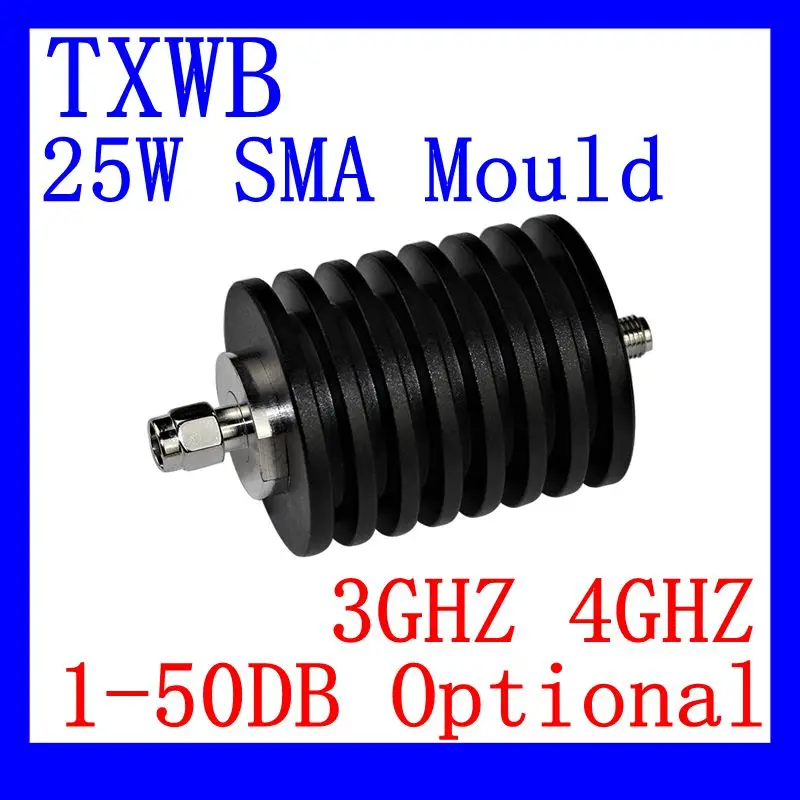 

25W SMA Type Attenuator DC-3Ghz/4Ghz 1/2/3/5/6/10/15/20/30db/40db SMA Male Plug to Female Jack RF Coaxial Power Connector 50ohm