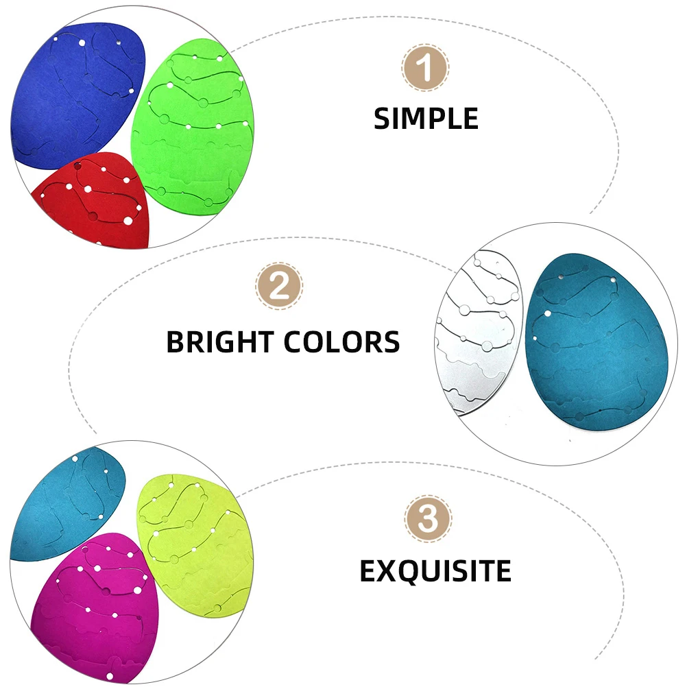 

2Pcs CarbonSteelCuttingDiesTemplate Easter Egg Cutting Dies Dies Diy Cutting Mold Template StorageTools