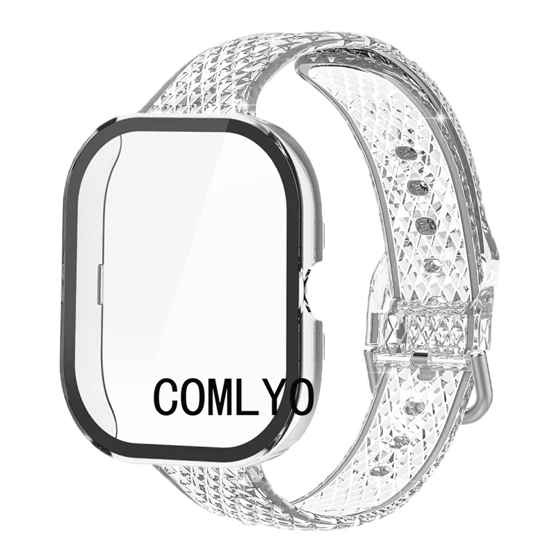 Coque de protection pour montre intelligente Redmi Watch 4, étui et bracelet en verre, protecteur d'écran, coque de pare-chocs, TPU, bande transparente souple