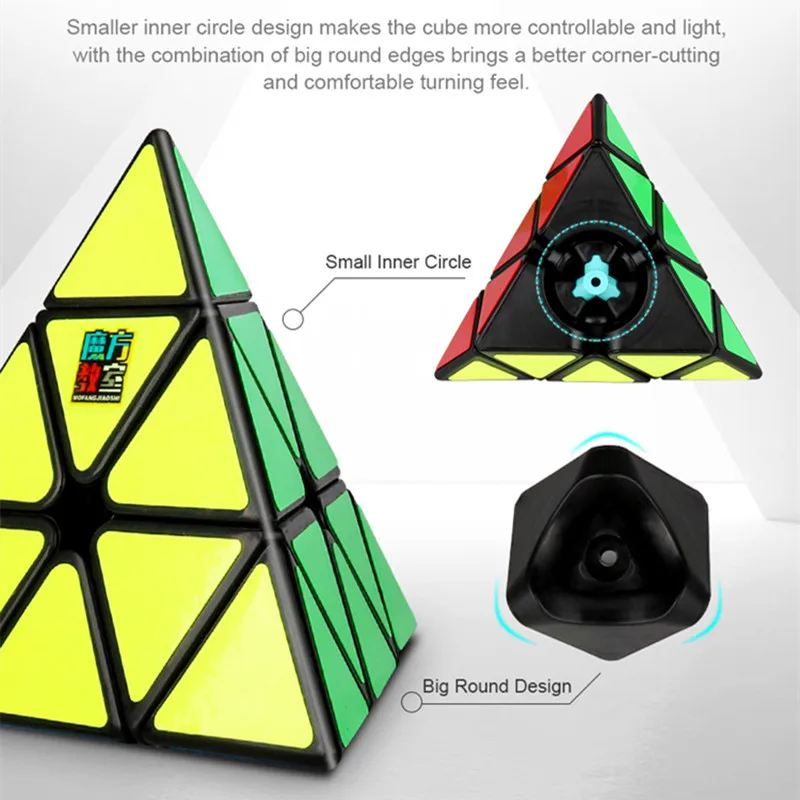 MoYu Mleilong 3x3 피라미드 매직 큐브, 전문 스페셜 스피드 퍼즐 장난감, 정품 헝가리 Magcio Cubo, 3x3