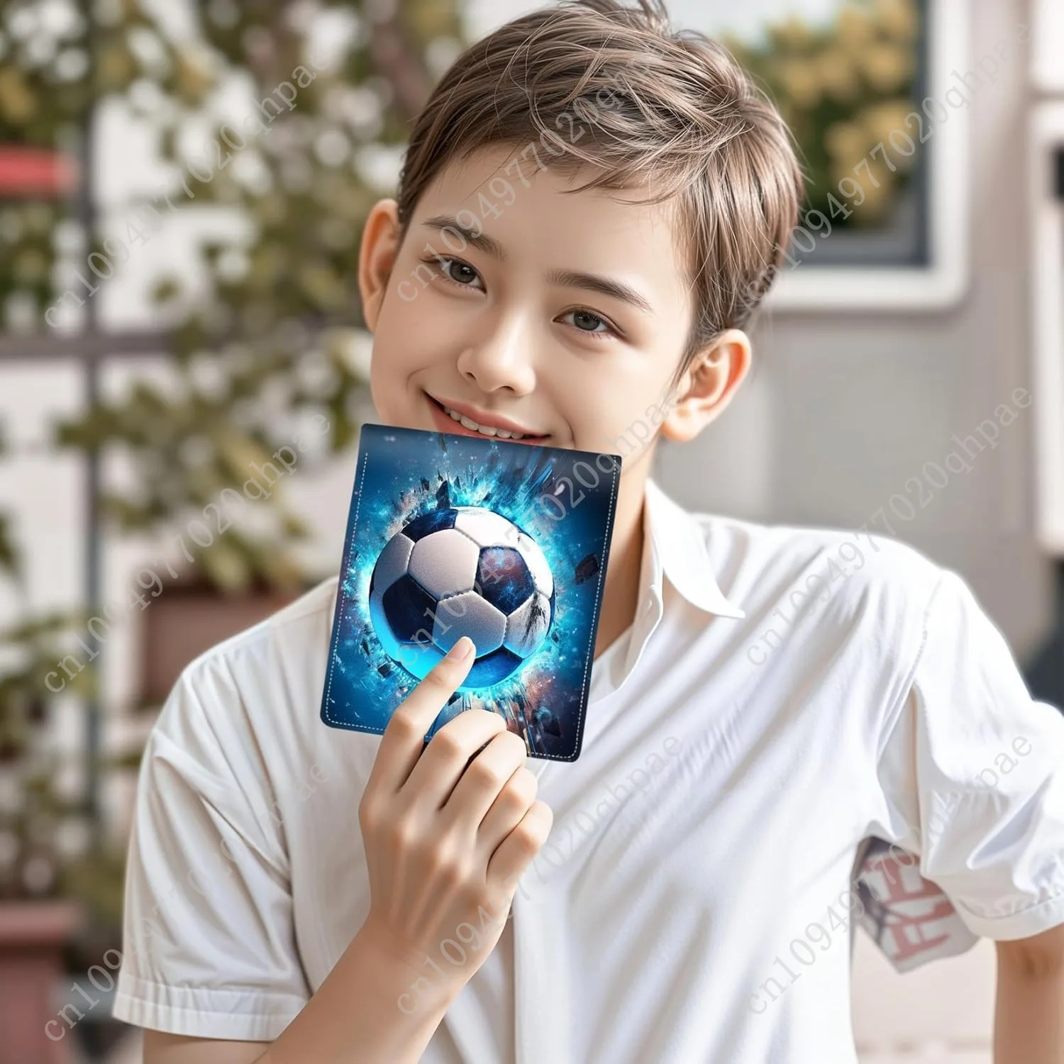 Teen Boys Wallet for Kids - Soccer Kids Wallet for Boys Leather Credit Id Card Cash Holder Rfid Blocking Zipper Cool Funny with