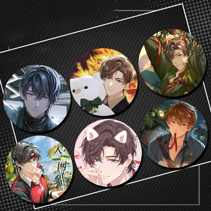 Cosplay Anime Game Tears of Themis Cartoon Figure Luke Pearce Artem Wing Marius Von Hagen Badge Button Pin Souvenir Fans Gift