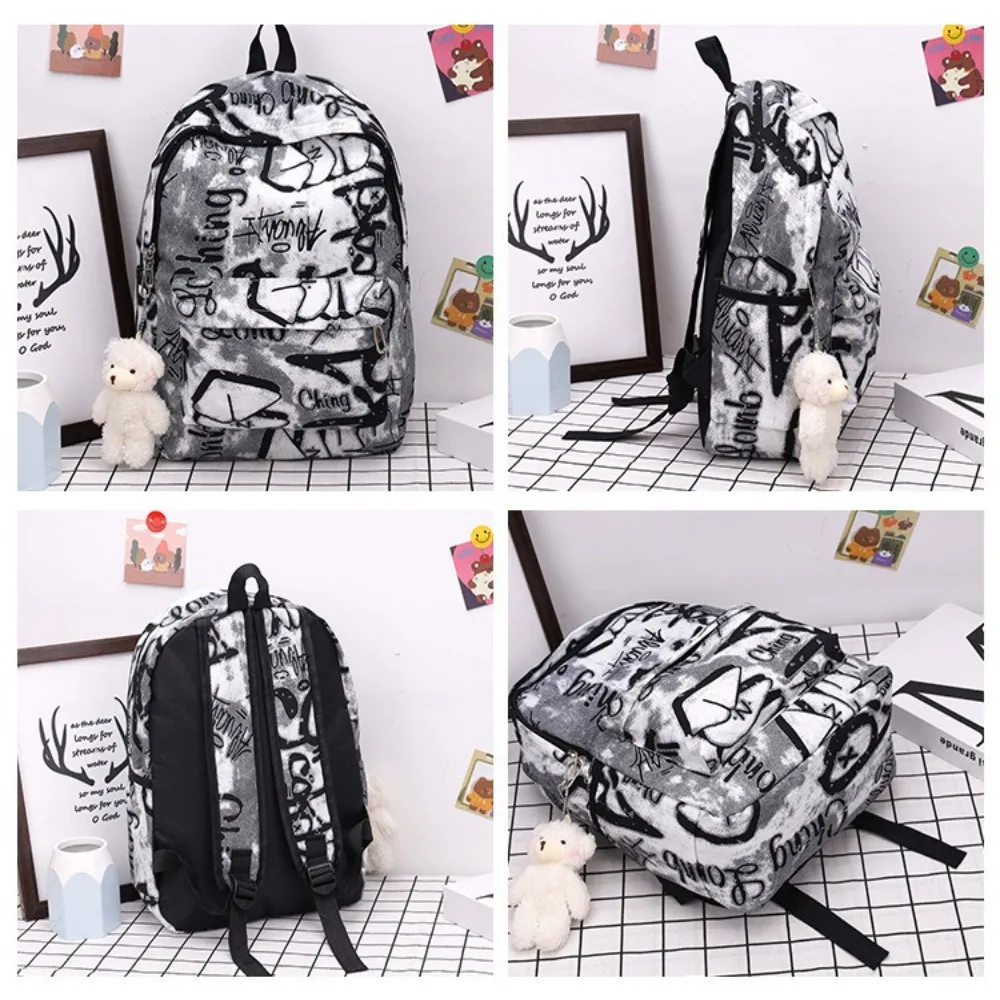 حقيبة مدرسية للطلاب على الجدران ذات سعة كبيرة، حقيبة ظهر نسائية كاجوال لطيفة مع حقائب مدرسية كرتونية معلقة للفتيات المراهقات