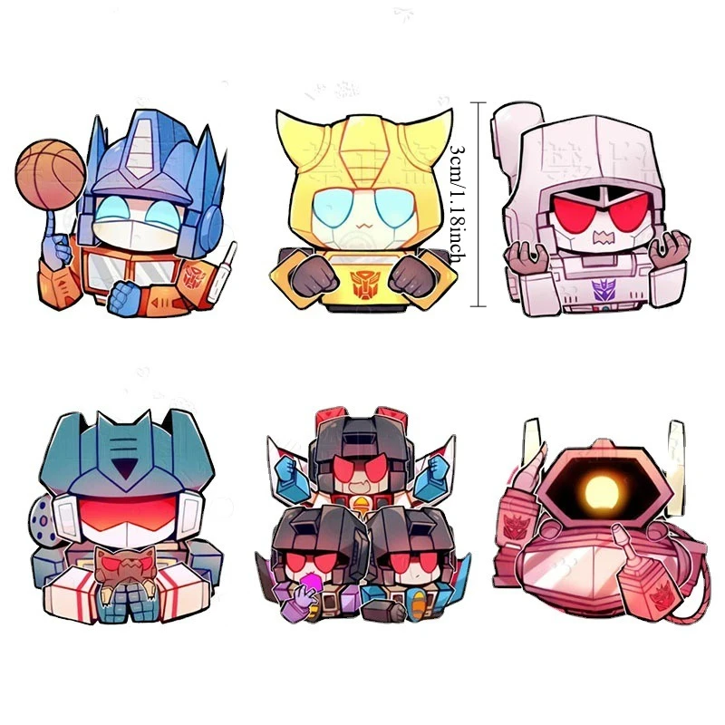 การ์ตูนอะนิเมะ Transformation Series น่ารักอะคริลิค PP คลิป Creative Optimus Prime Memo คลิปโฟลเดอร์ภาพของขวัญ 6 ชิ้น/เซ็ต