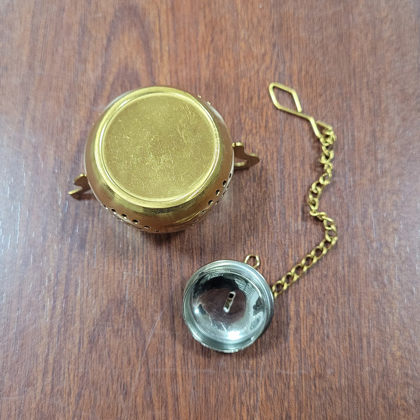 304 Stainless Steel Tea Leak Creative Teapot-shaped Filtering Single Chain Hook Solid Color