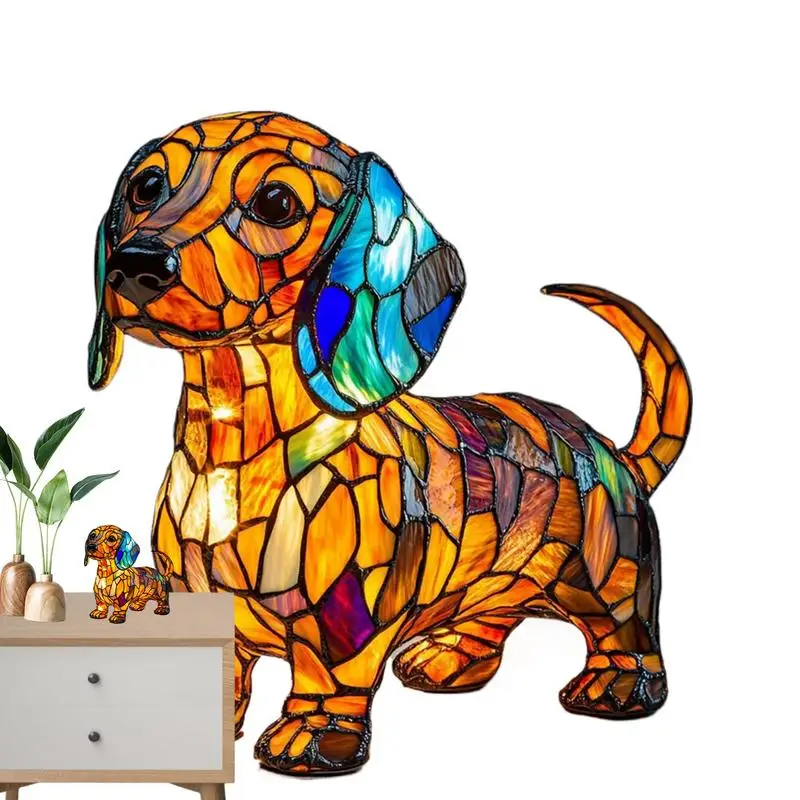 

Animal Table Lamp LED Animal Bedside Table Lamp Handmade Resin Sculpture Lamp Colorful Night Lighting for Nursery Bedroom Home