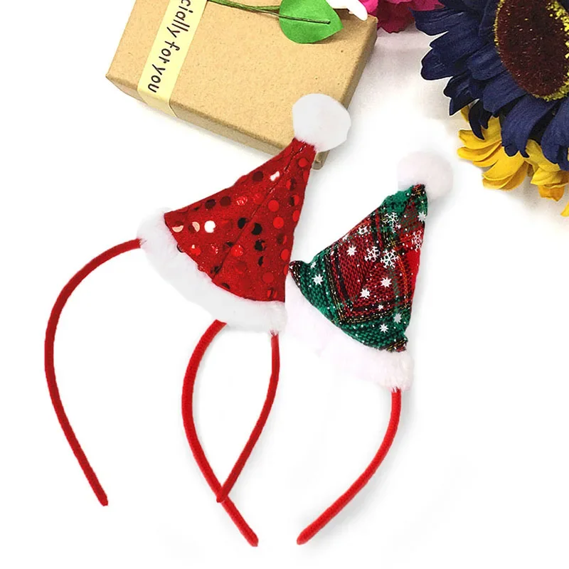 Cute Christmas Headband Headpiece Christmas Accessories Serves Head Santa Headband Children Hairband  Xmas Party Decor Props