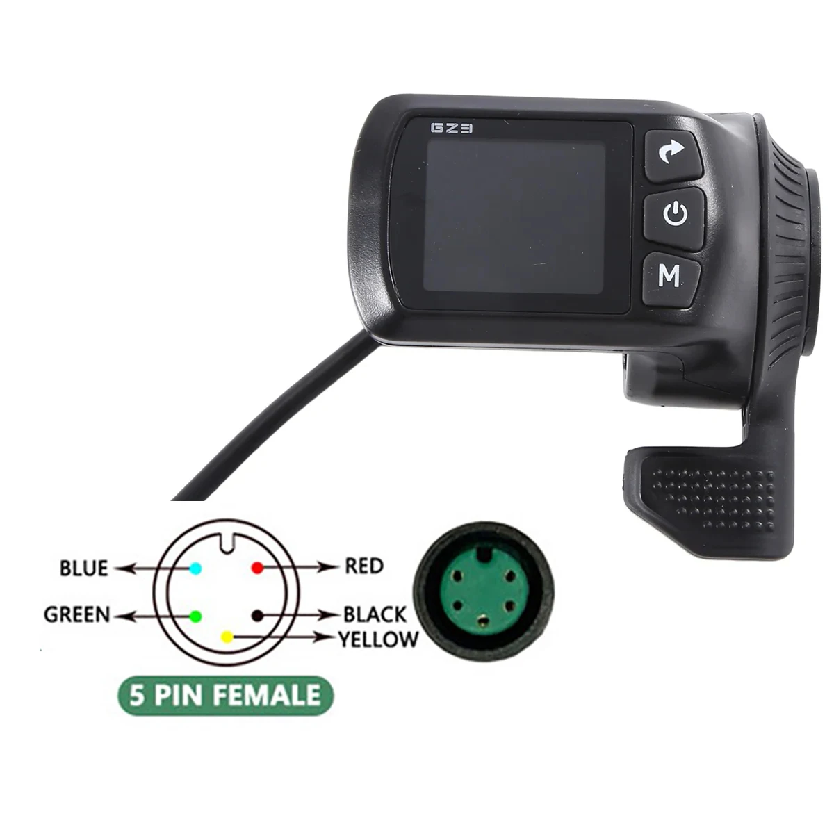 

Electric Bicycle GZ3 LCD Speed Display with Thumb Throttle Repair For Electric Bicycle Accessories