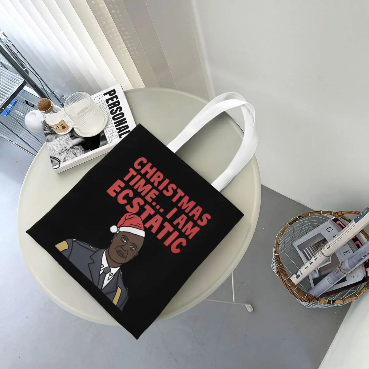 Captain Holt Christmas Brooklyn Nine Nine Quote Shopping Bags Canvas The Tote Bag Reusable for Girls Shoulder Tote Handbag