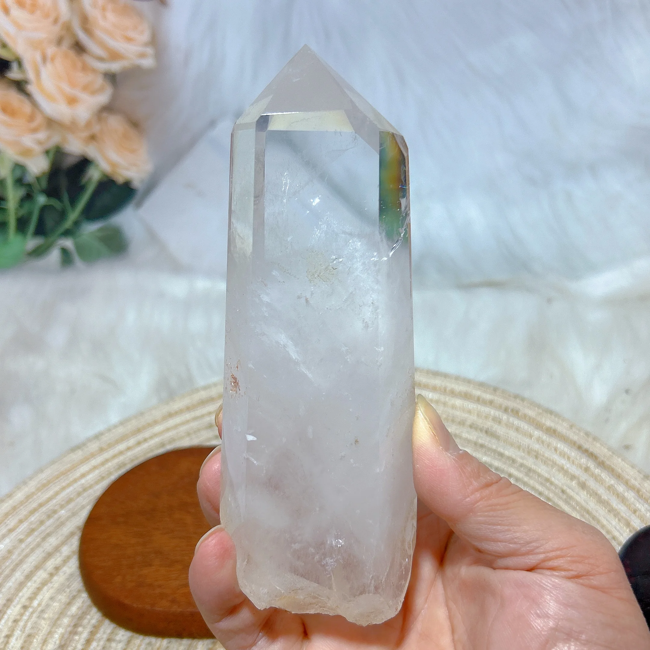 High Quality Natural Crystal Clear Quartz Big Tower From Brazil Healing Ornament Mineral Home Decorations Room Decor Gift view 3