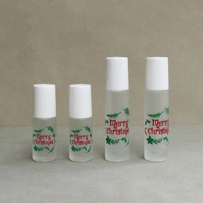 100Pcs 5ml 10ml Thick Glass Roll On Bottles Sample Test Essential Oil Vials with Roller Empty Glass Bottle