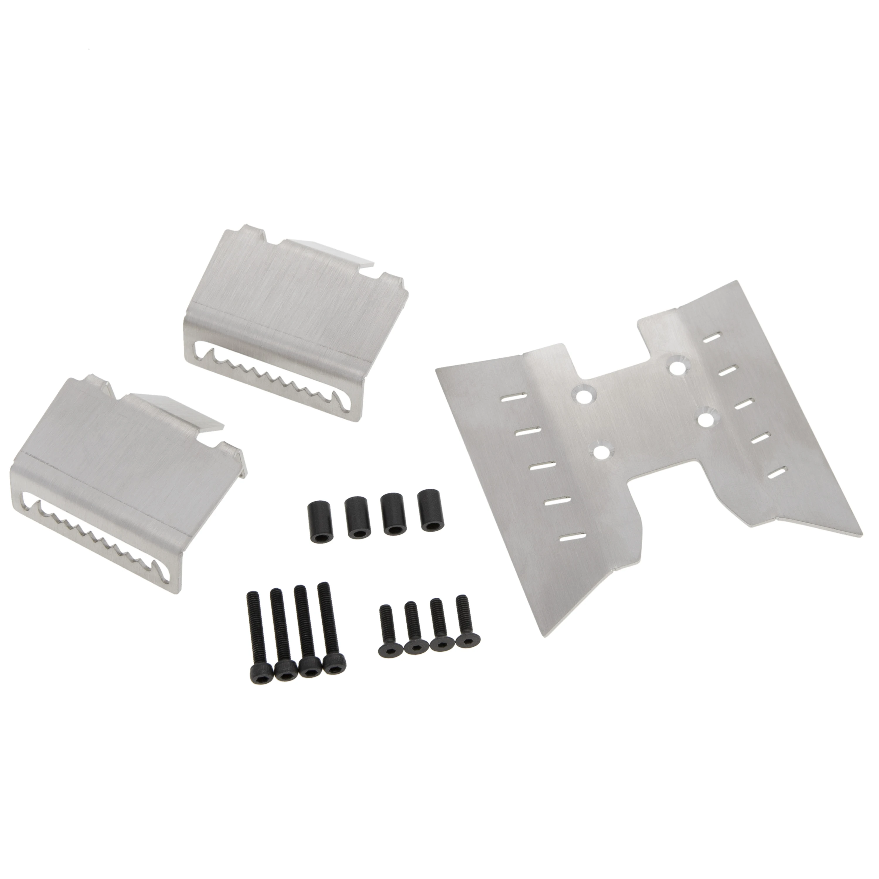 MEUS RACING Stainless Steel Skid Plate Chassis Armor Kit for AXIAL 1/18 UTB18 Capra Crawler Car