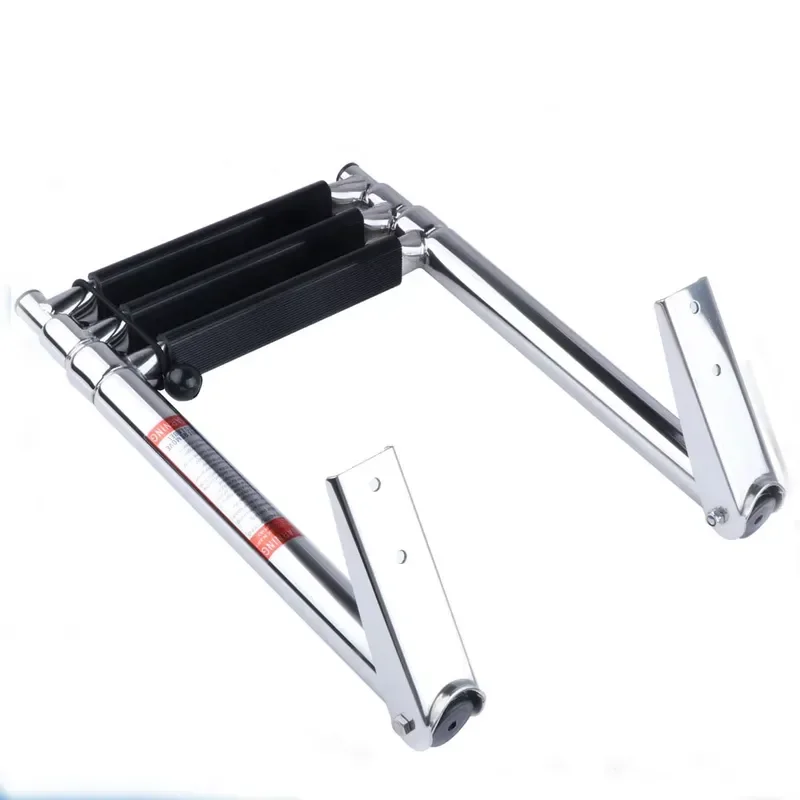 304 Stainless Steel Telescopic Ladder 3 Section Boat Accessories Swimming Pool Platform Marine Ladder Three Steps