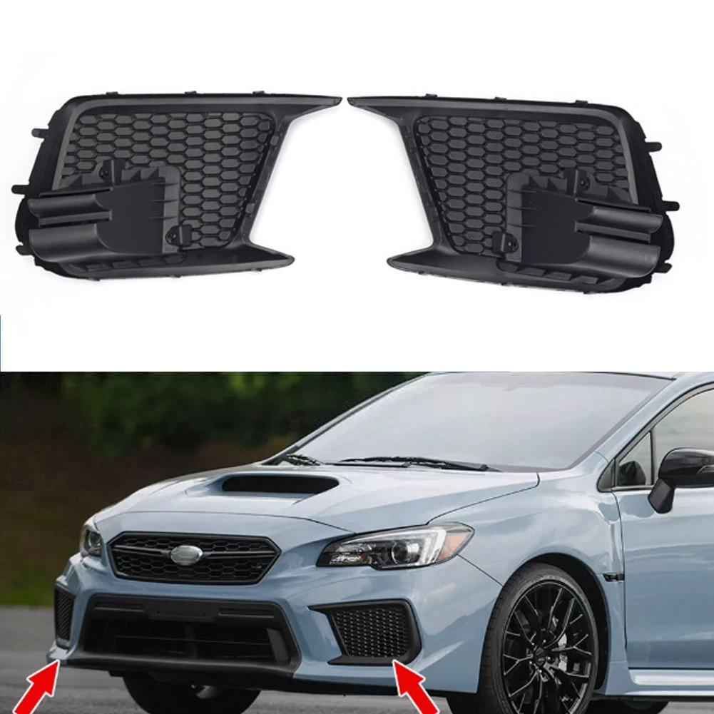 Car Front Bumper Lower Fog Light Lamp Grille Cover Trim Bezels Compatible For Subaru WRX STI 2018-2021 57731VA400 57731VA410