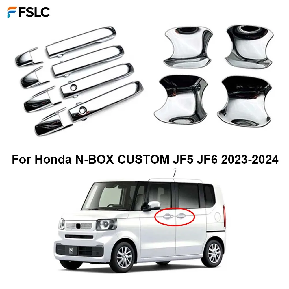 

⭐Genuine⭐ For 23-24 Honda N-BOX CUSTOM JF5 JF6 Door Bowl Handle Protective Sticker Decal Trim Cover Accessories 4pcs