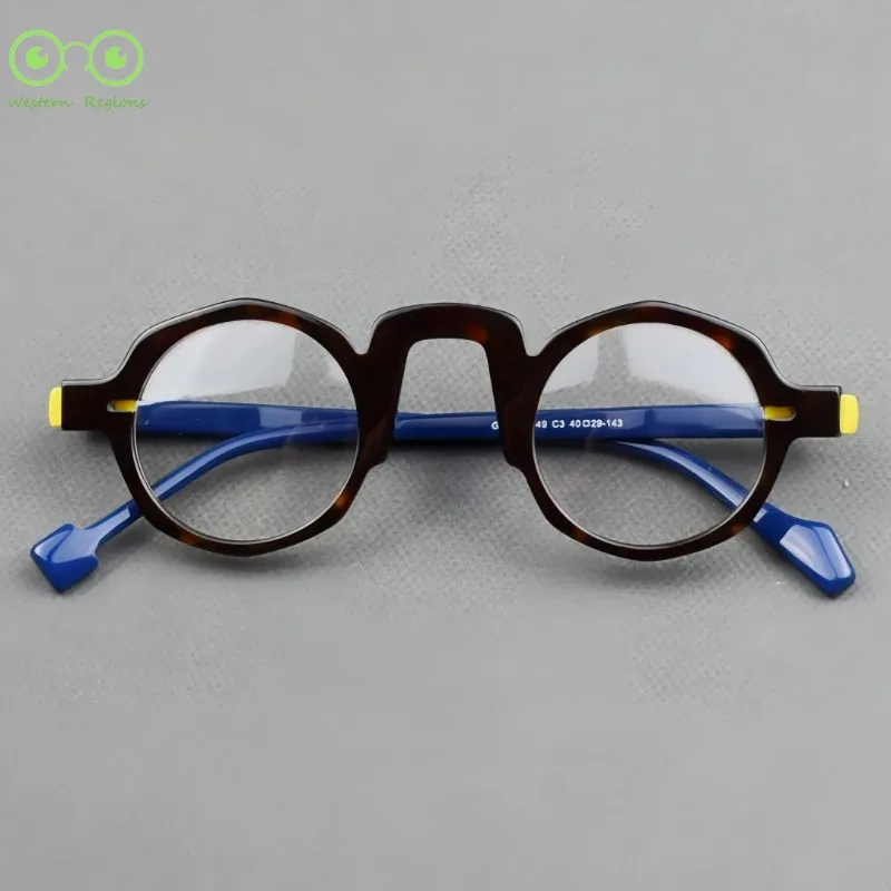 

Модные круглые оптические оправы из ацетата 2026 года для мужчин и женщин, дизайнерские ретро-винтажные очки для коррекции зрения по рецепту