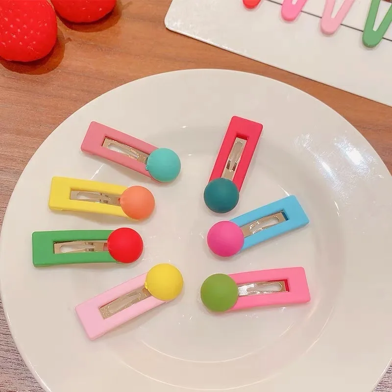 New Cute Sweet Colorful Candy Bean Hair Clips for Girls - Vibrant BB Barrettes, Kids' Bangs Side Clips in a Box, Adorable Gift image 4