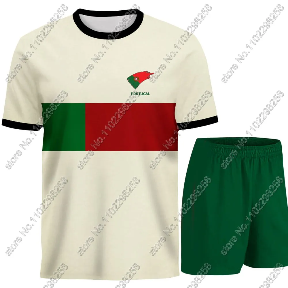 Maillot Portugal National Jersey team Fans 2024 T Shirts 3D Print Mens Shorts Running Streetwear Casual Training Suit Clothe