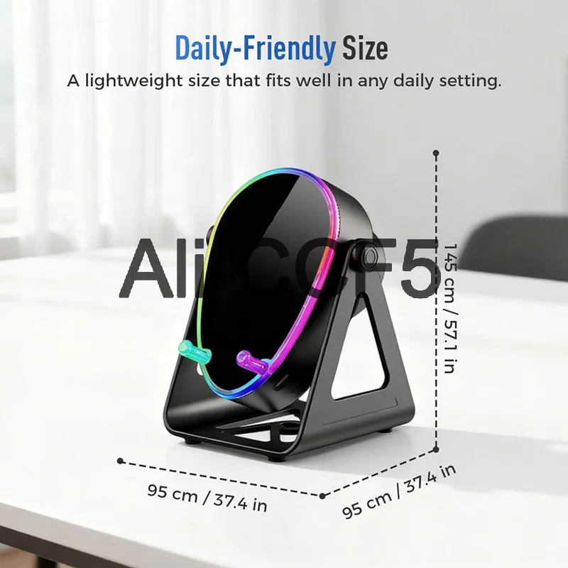 5 في 1 لاسلكي التعريفي الصوت سمّاعات بلوتوث متعددة الوظائف قوس قابلة للشحن تحسس جو التنفس ضوء المتكلم #6