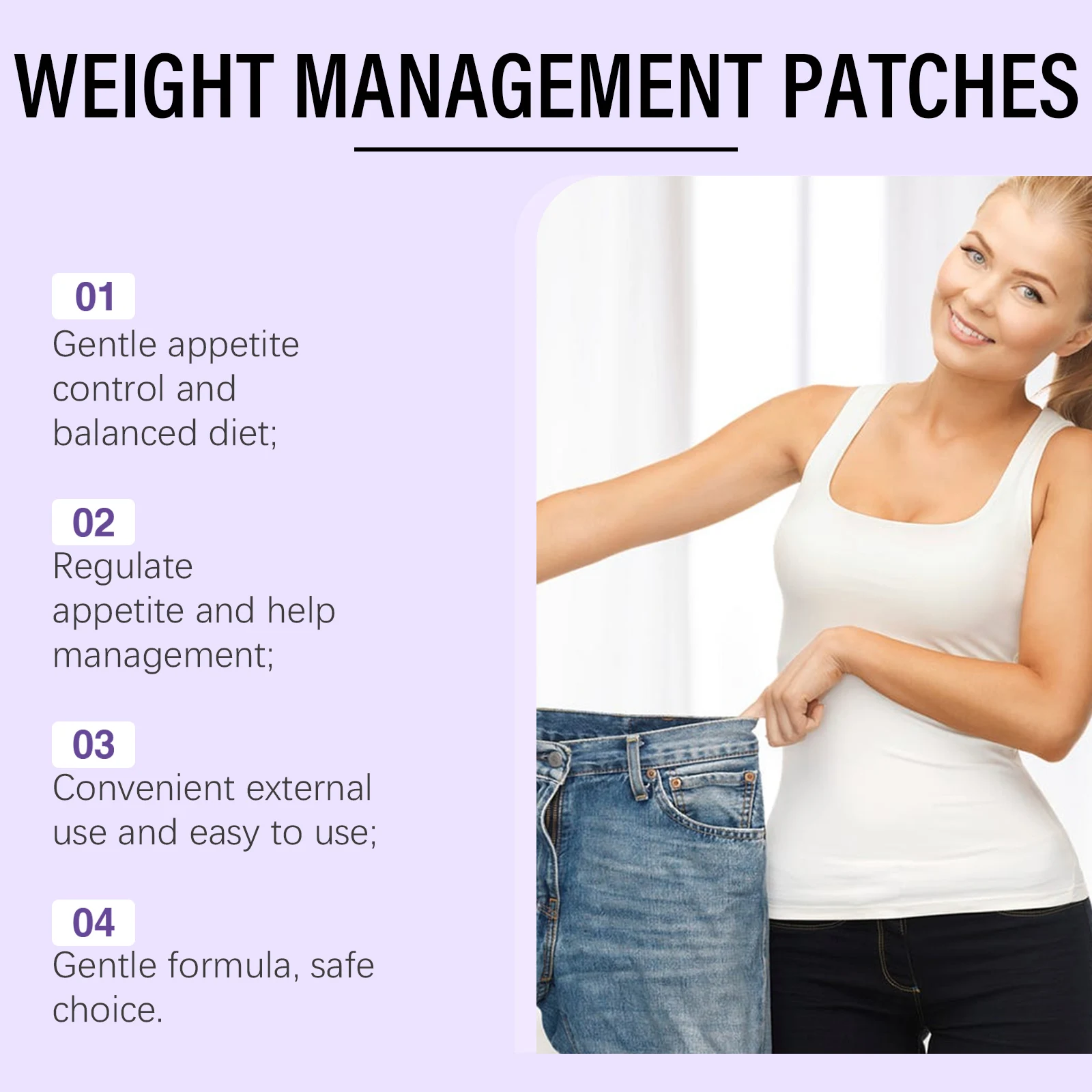 GLP1 بقع فقدان الوزن تحفز انسيولين تقليل الشهية يمنع إزالة السيلوليت ملصق إدارة الوزن الصحي