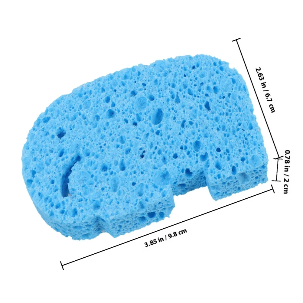 4 قطع من إسفنجة حمام الأطفال صديقة للبيئة وآمنة ومتينة وناعمة ومريحة كرتونية قوية لامتصاص الماء #5